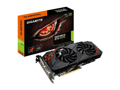 GIGABYTE GeForce GTX 1070 8GB WINDFORCE OC, GV-N1070WF2OC-8GD R2