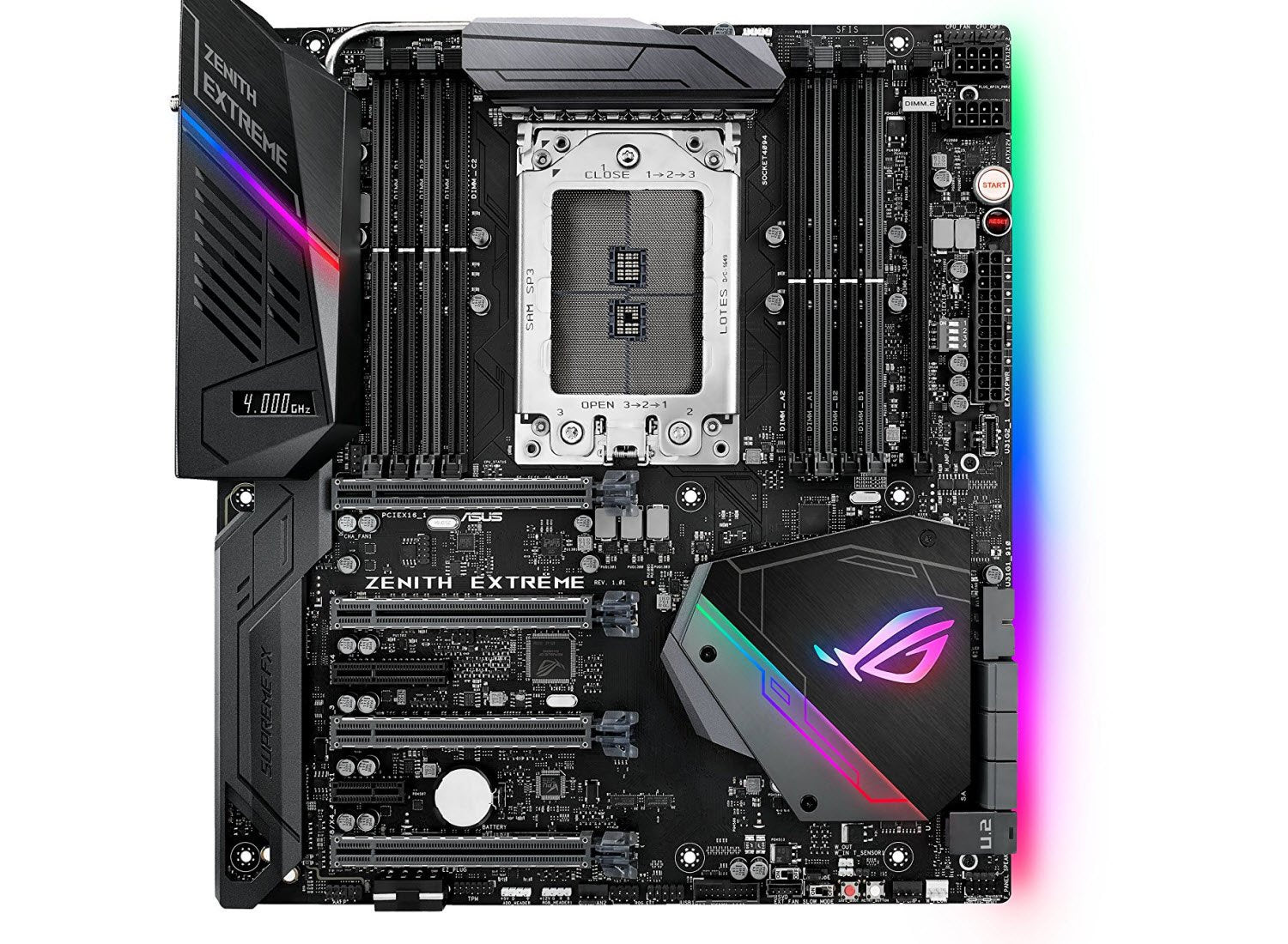 ASUS ROG ZENITH EXTREME AMD Ryzen Threadripper TR4 DDR4 M.2 U.2 X 399 The Express Liquidation Store